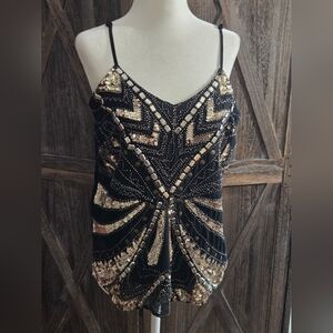 NEW Mieeion shirt, with sequins, beaded.